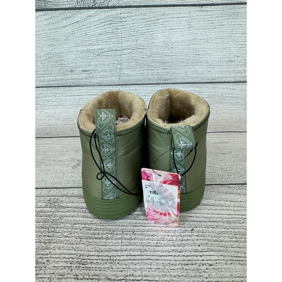 Roxy Women's Green Faux Fur Lined Pull On Booties Size 8 - Picture 3 of 10